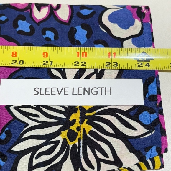 Vera Bradley Women LongSleeve Button Shirt Sz M Cotton Lightweight Summer Spring - Picture 9 of 10